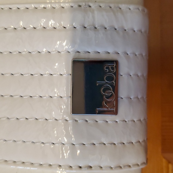 Kooba White Leather Clutch Shoulder Bag With Silver Hardware